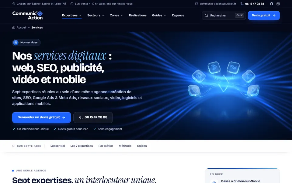 Communic’Action : page des services